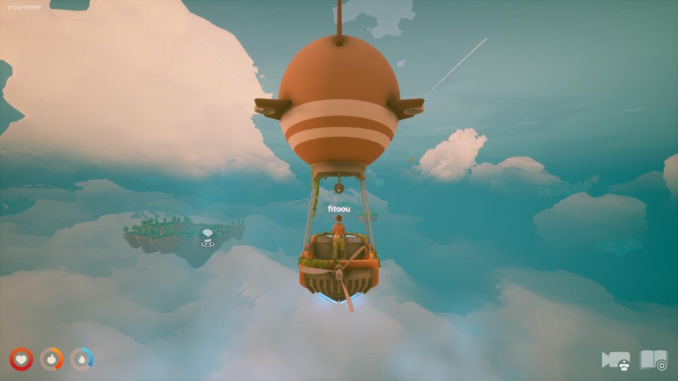 Mit dem Luftschiff fliege ich auf andere Inseln, aber abseits von neuen Ressourcen gibt es kaum etwas zu entdecken.