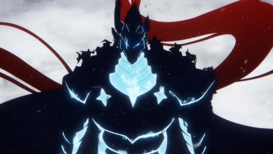 Sogar als Schatten von Jin-Woo ist der rote Schweif an seinem Helm Igris Markenzeichen. (Bild: © Chugong A-1 Pictures)