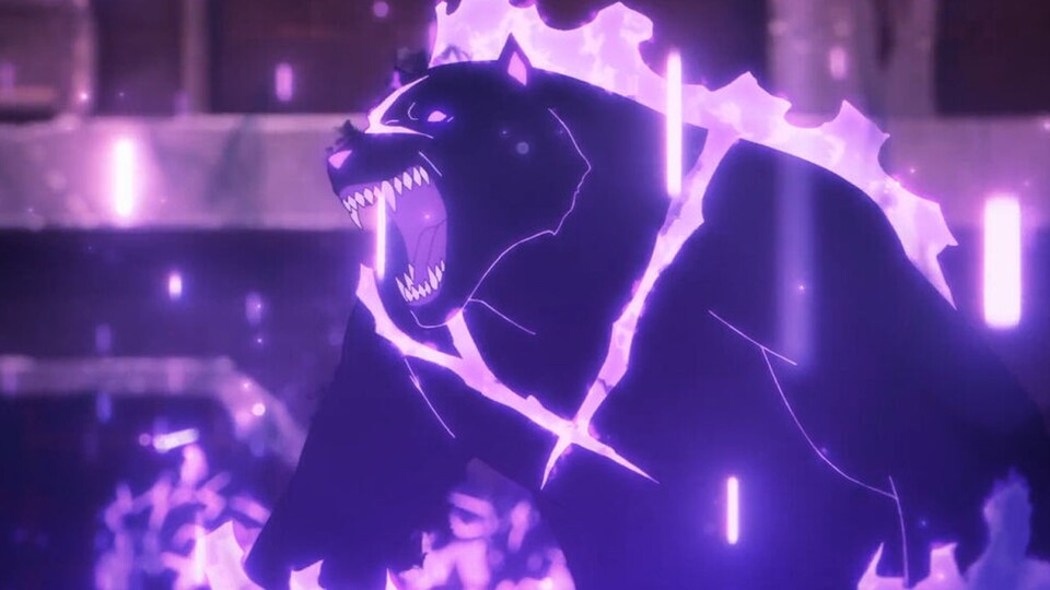 Sogar als Schatten ist der Alpha-Eisbär nunmal nur ein sehr starker Bär. (Bild: © Chugong A-1 Pictures)