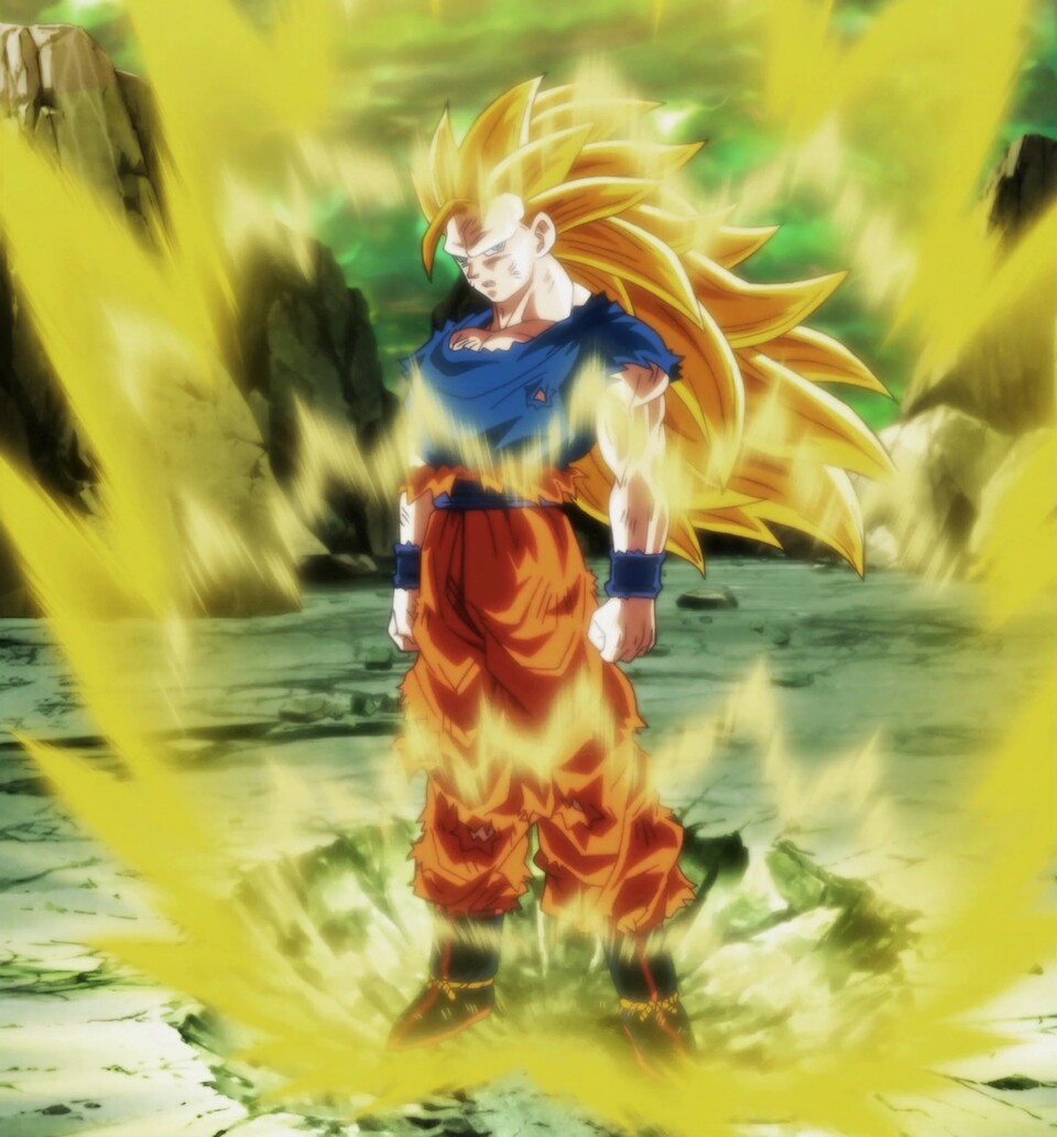 Son Goku als dreifacher Super-Saiyajin.