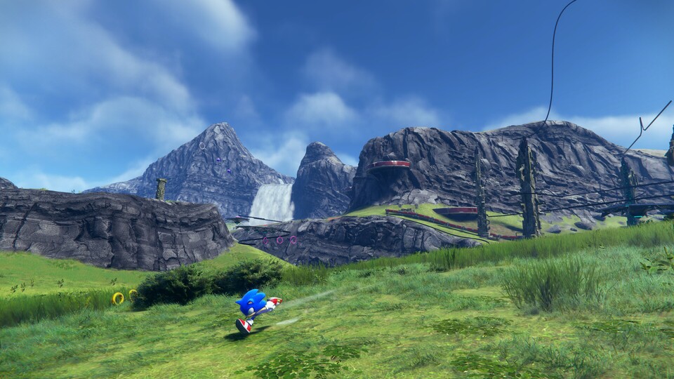Durch die Weite der Landschaften kann Sonic sein hohes Tempo richtig ausnutzen.