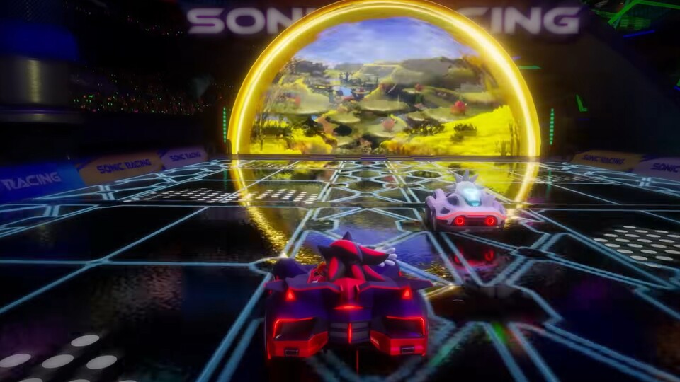 Solche Ringe schicken euch in Sonic Racing Crossworlds in andere Dimensionen!