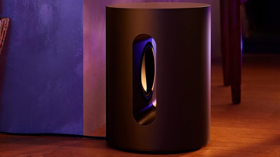 Ein Subwoofer sorgt für die nötige Power in niedrigen Frequenzbereichen.