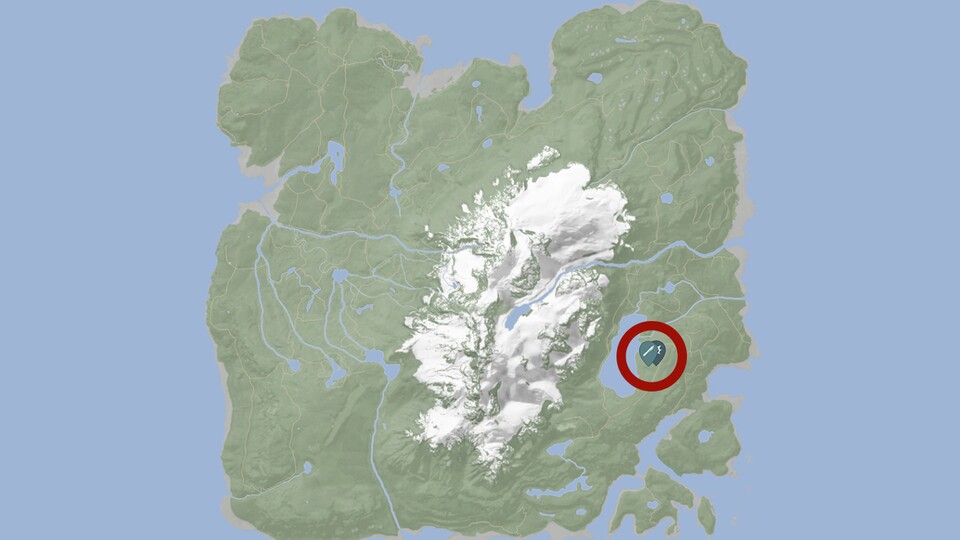 In einem Bunker innerhalb einer Höhle liegt das Katana. (Bildquelle Map: mapgenie.io)