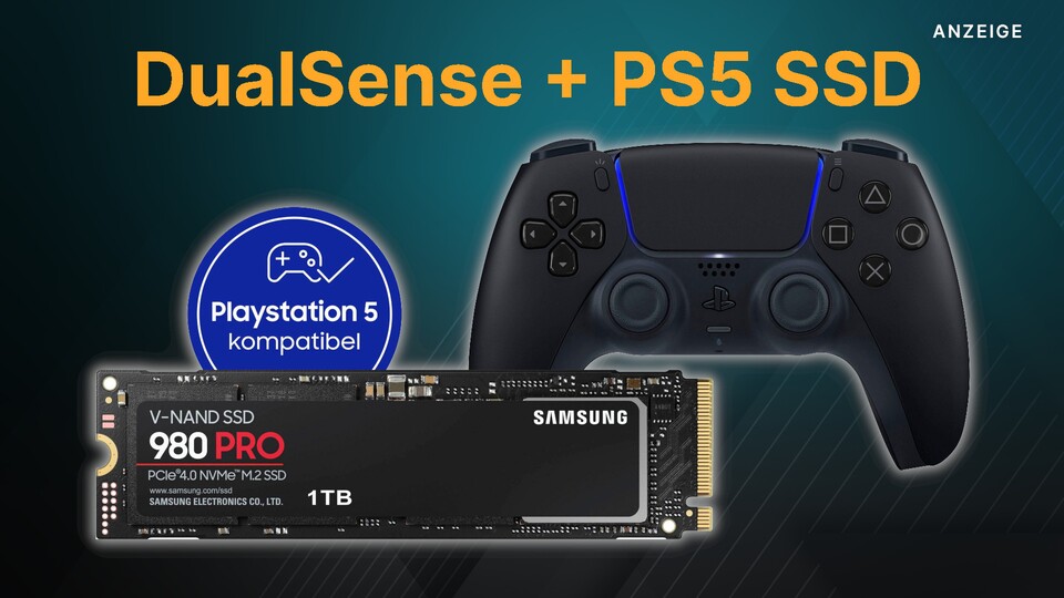 Bei Otto gibts die PS5-SSD Samsung 980 Pro gerade günstig im Bundle mit dem Sony DualSense.