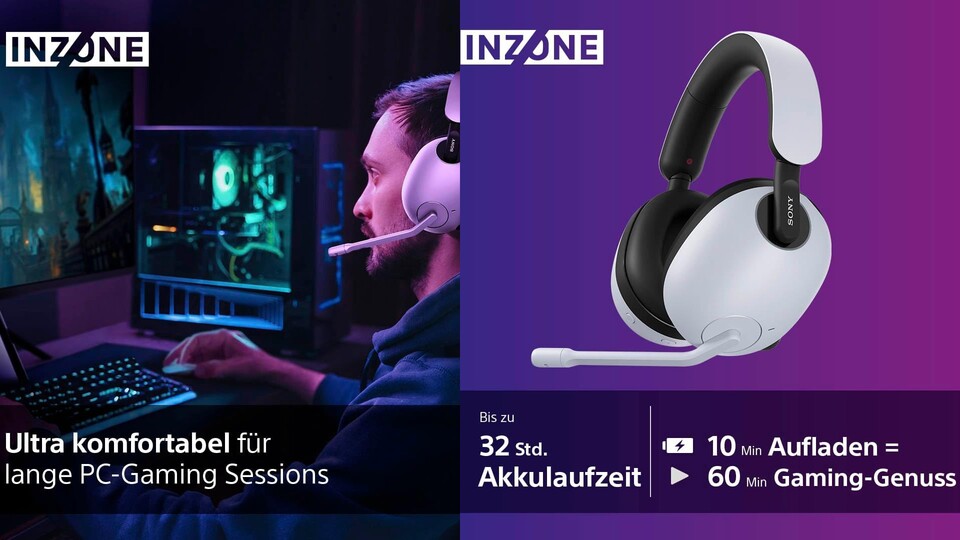 Der Akku des Sony Inzone H9 hält lange durch und das Headset ist auch komfortabel genug für ausgedehnte Gaming-Sessions.