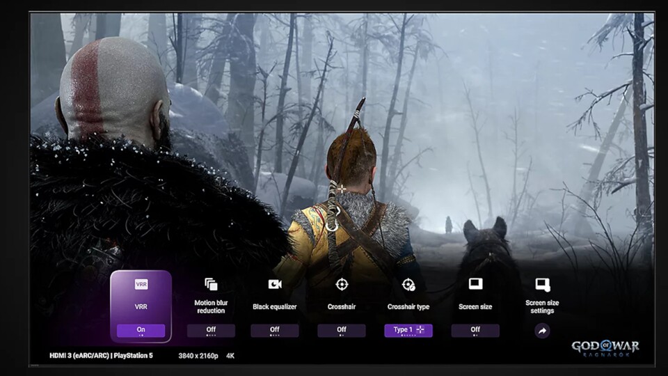 Durch das Gaming-Menü könnt ihr Bild und Performance während des Spielens an der PS5 anpassen.