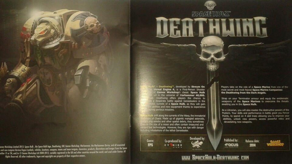 Mit Space Hulk: Deathwing befindet sich anscheinend ein Warhammer-Shooter auf Basis der Unreal Engine 4 in Arbeit.