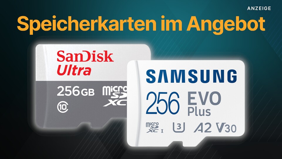 Bei Amazon und MediaMarkt könnt ihr jetzt MicroSD-Speicherkarten mit 256 GB günstig bekommen.