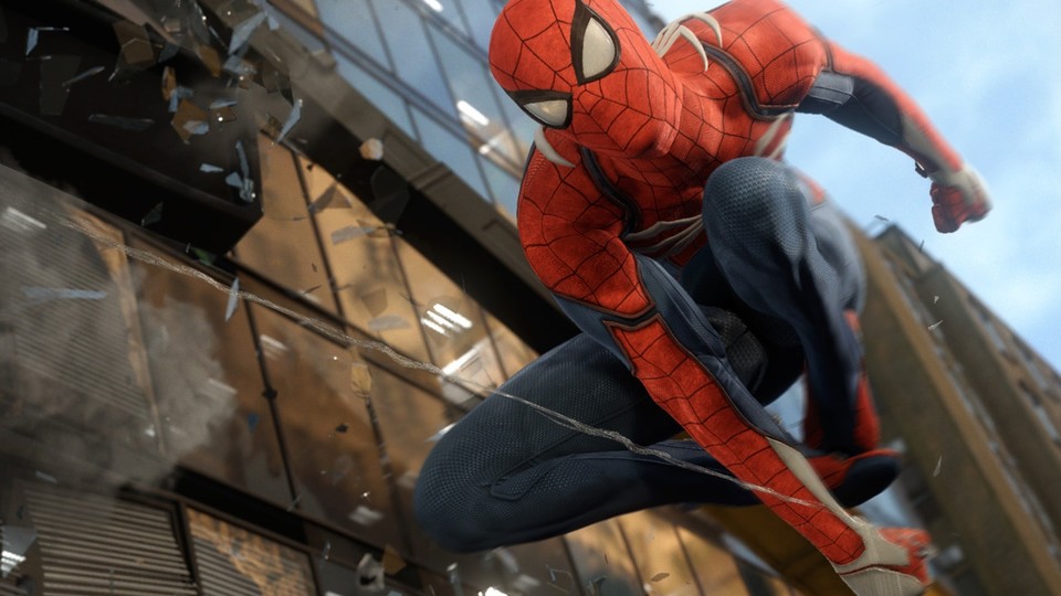 Spider-Man schwingt sich im gleichnamigen PS4-Spiel durch eine Open World.