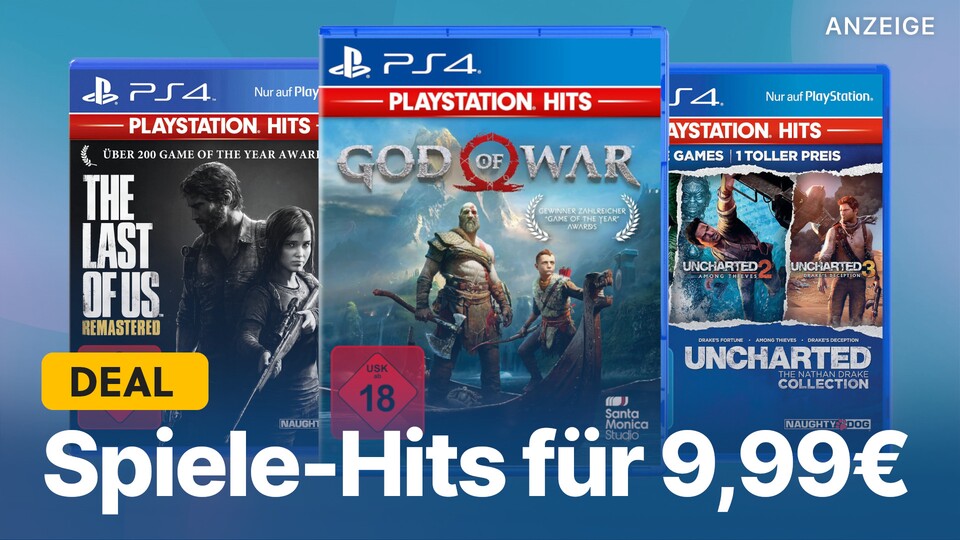 Wer Spielenachschub zum Sparpreis sucht, kann jetzt einige der größten PS4-Hits für nur 9,99€ abstauben.