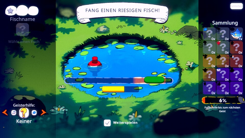 Auch in Spiritstead wird geangelt. Das Minispiel bleibt aber zugänglich und wenig frustrierend.