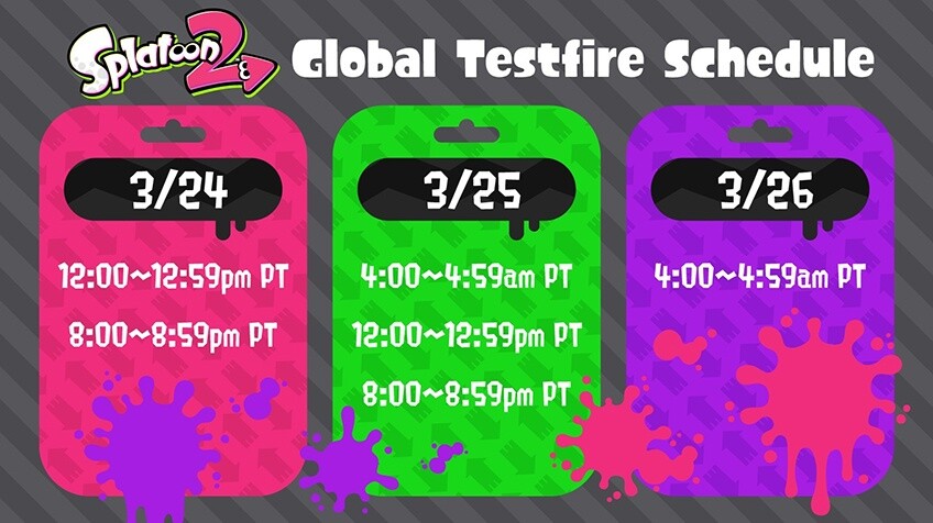 Das sind die internationalen Zeiten des Global Testfire für Splatoon 2