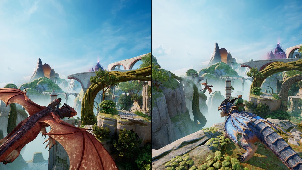 Zumeist wird euch das Geschehen in Split Fiction im Splitscreen präsentiert.