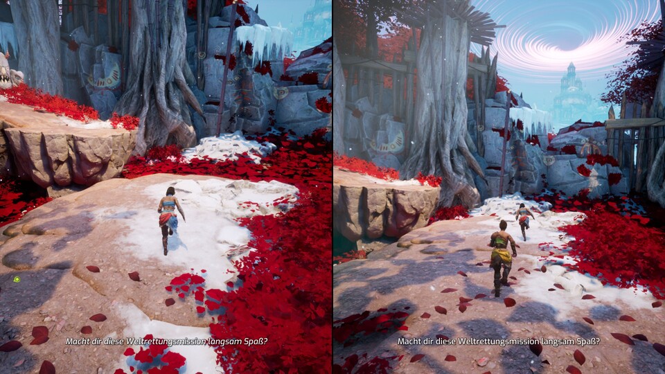 In der Regel spielt ihr in Split Fiction im Split Screen, es gibt aber Ausnahmen und kreative Perspektivwechsel.