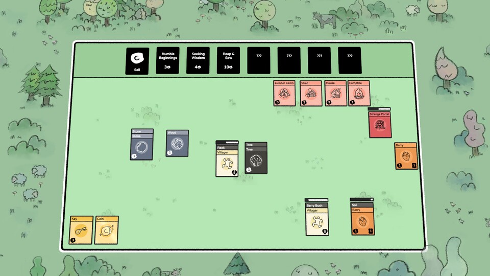 Stacklands ist ein recht ungewöhnlicher Mix aus Kartenspiel und Dorbau-Sim.