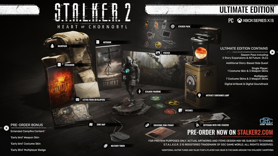 Die Stalker 2 Ultimate Edition bietet spektakuläre Extras, ist momentan aber leider vergriffen.