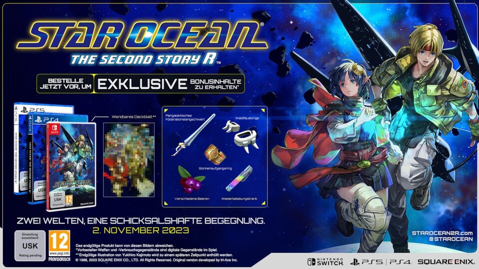 Wenn ihr Star Ocean Second Story R vorbestellt, könnt ihr euch eine ganze Reihe von Boni sichern.