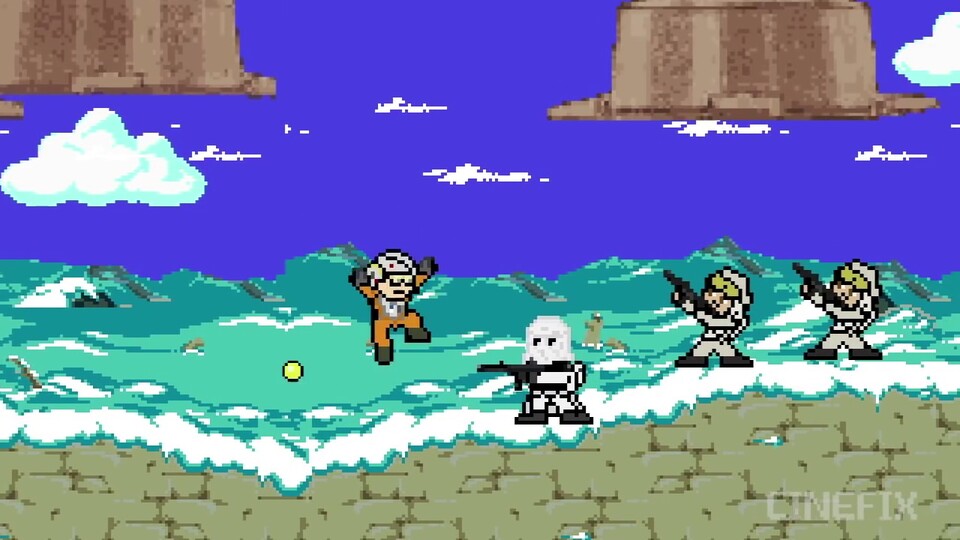 Episode V von Star Wars in 8Bit im Stile eines Mega-Man-Spiels? Leider nur eine Animation, aber toll umgesetzt. Quelle: CineFix