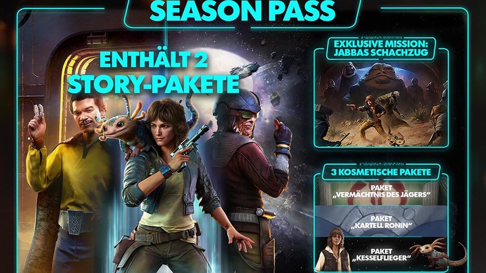 Die Gold Edition beschert euch alle DLCs und eine dicke Packung kosmetischer Inhalte, mit denen ihr in der Cantina mächtig Aufsehen erregt.