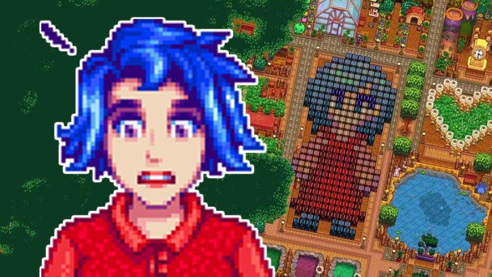 Ob sich Emily über dieses riesige Bild in Stardew Valley gefreut hat? (Bild: ReddituHaappyPotatoo)