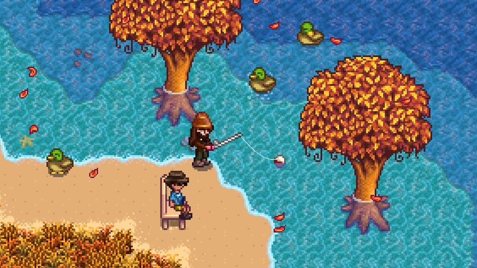 Auf der Insel könnt ihr gemütlich angeln.