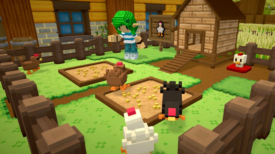 Staxel bietet das typische Gameplay eines Story of Seasons, aber in einer an Minecraft erinnernden Block-Optik.