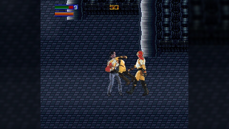 Die Pixelhaufenversion von Steven Seagal kann ihre Gegner auch mit einem Aikidowurf zu Boden werfen.