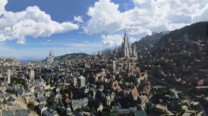 In einem interaktiven Video kann die Warcraft-Stadt Sturmwind überflogen werden. 