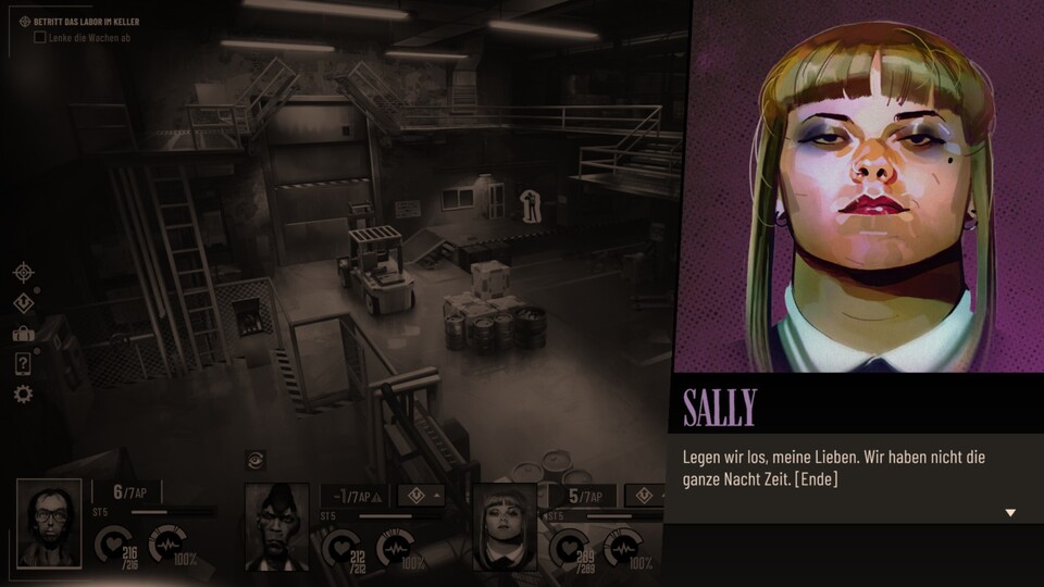 Sally ist die Heilerin, aber auch die mit den Muckies.