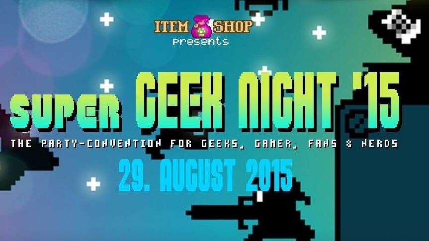 Am 29. August 2015 findet in München die Super Geek Night statt. Es handelt sich um eine Party für Geeks und Gamer. Einlass ist ab 20 Uhr.