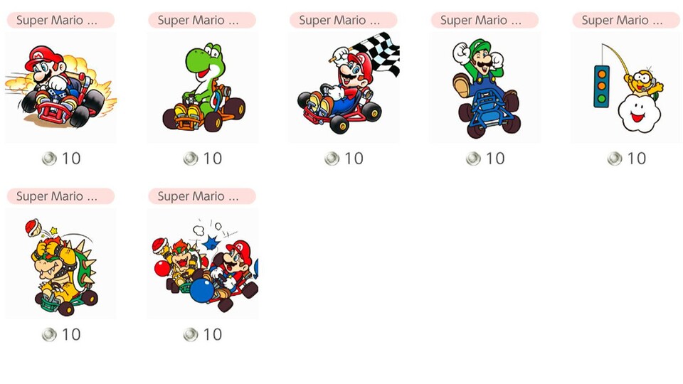 Fünf dieser Icons bekommt ihr dank der Platinum-Punkte durch das Spielen von Super Mario Kart geschenkt. Bildquelle: https:x.comIconsNSOstatus1886581706209051070photo1