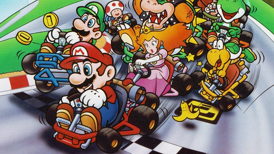 Super Mario Kart legte auf dem Super Nintendo den Grundstein für eine der populärsten Fun-Racer-Serien der Welt.