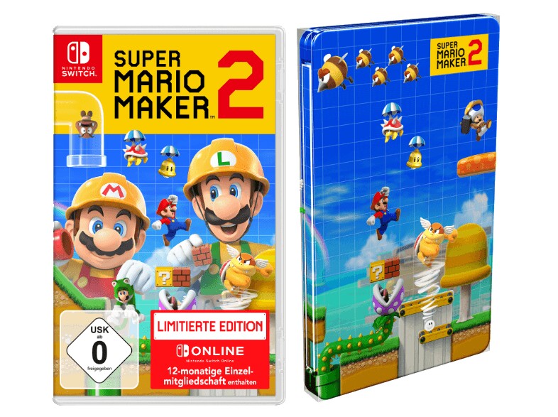 Die Super Mario Maker 2 Limited Edition mit Steelbook.