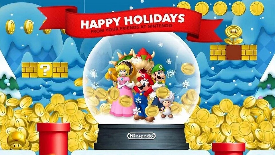 Es wird weihnachtlich bei Super Mario Run dank des Holiday Updates.