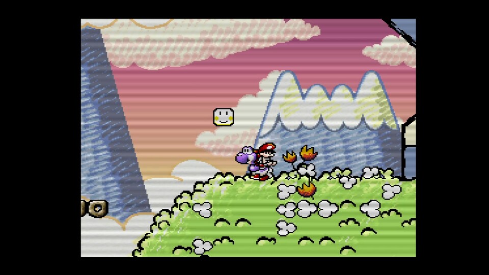 Auch knifflige Module wie das FX2-unterstützte Super Mario World 2: Yoshi´s Island spielt das Super Nt ohne zu murren ab.
