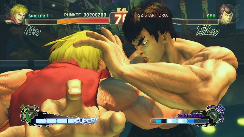 Super Street Fighter 4: Was Fei Long Ken da wohl ins Ohr flüstert? Die Mimik der Charaktere ist erneut erstklassig ausgefallen. [PS3]