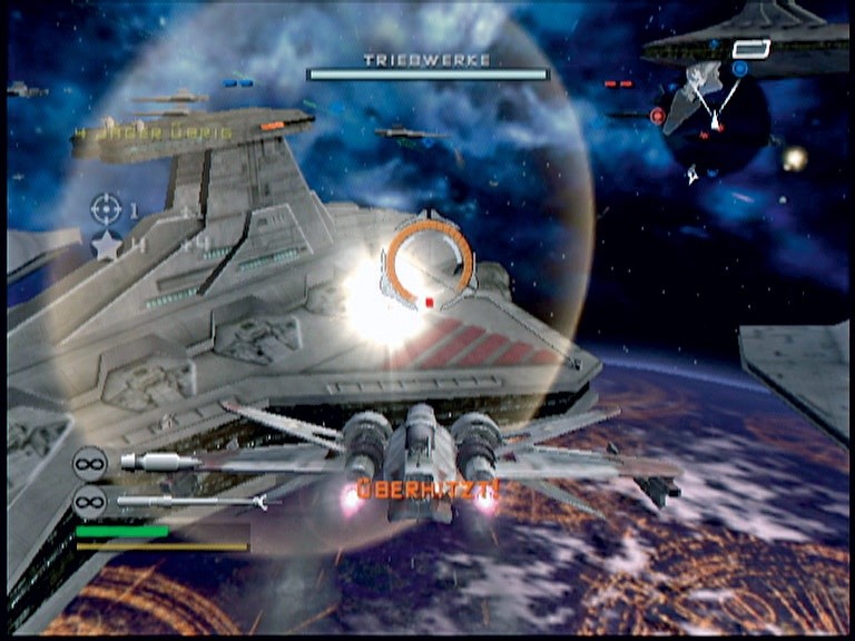 Die hübsch inszenierten Raumschlachten lockern den Spielablauf angenehm auf, lassen sich auf Wunsch aber auch einfach überspringen. Screen: Xbox