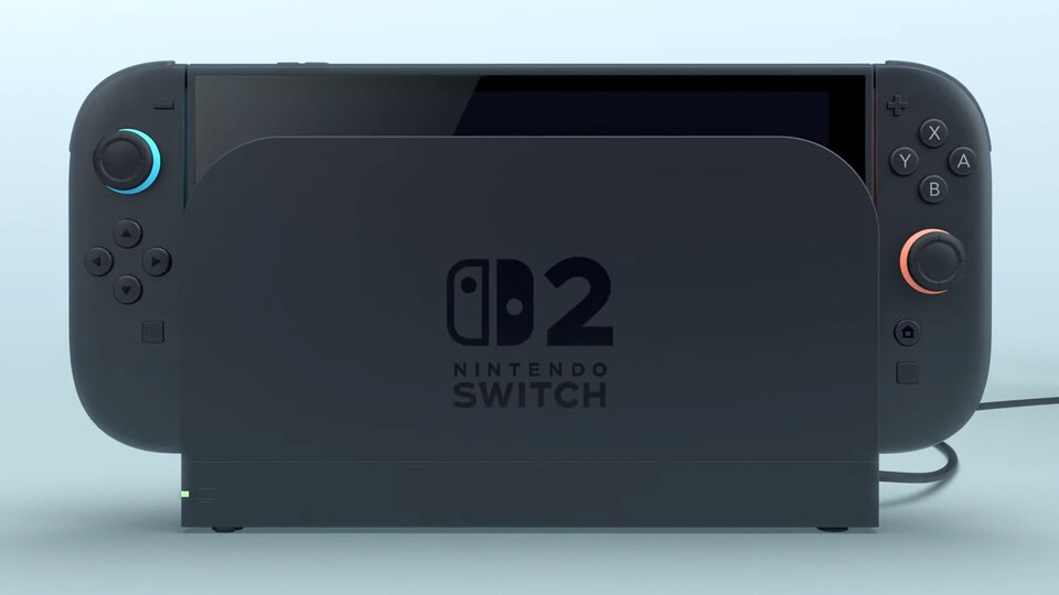 Die Silhouette der Switch 2 mitsamt ihres TV-Docks gleicht sehr der ersten Switch sowie anderen Handhelds.