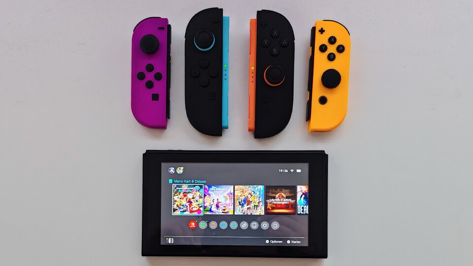 Die neuen Joy-Con 2 Controller sind deutlich größer als die alten Joy-Cons für Switch 1.