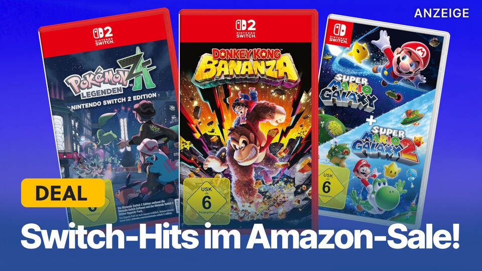 Amazon haut spontan eine kleine Auswahl an Top-Spielen für Switch und Switch 2 zu Schnäppchenpreisen raus.