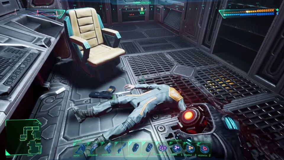 Wenn wir nicht aufpassen, enden wir in System Shock schnell wie die übrigen Crew-Mitglieder.