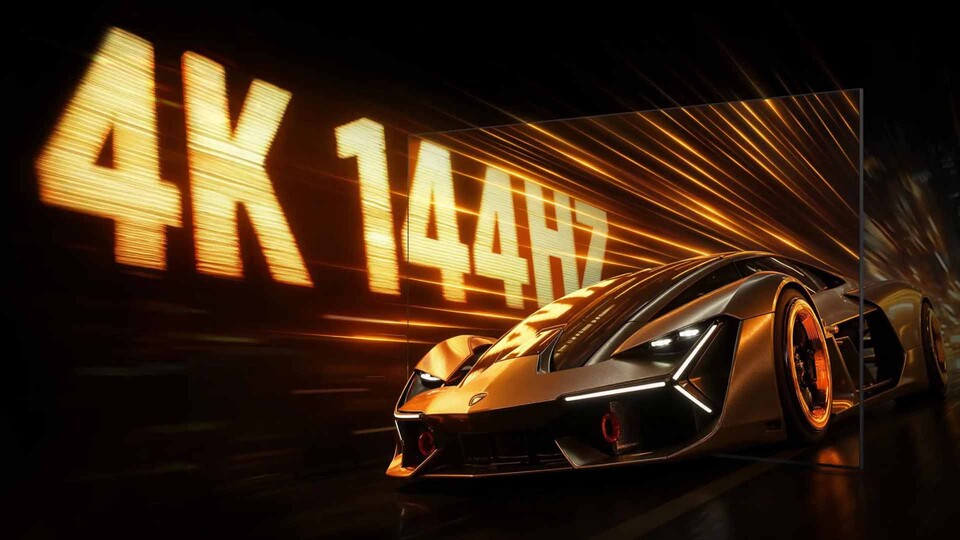 Mit nativen 144 Hz, VRR und FreeSync ist der TCL 85C8L auch für schnelle Shooter und Rennspiele gerüstet.
