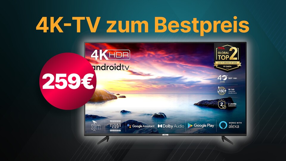Den 4K-Fernseher TCL BP615 bekomt ihr bei Amazon gerade für nur 259 Euro im Angebot.