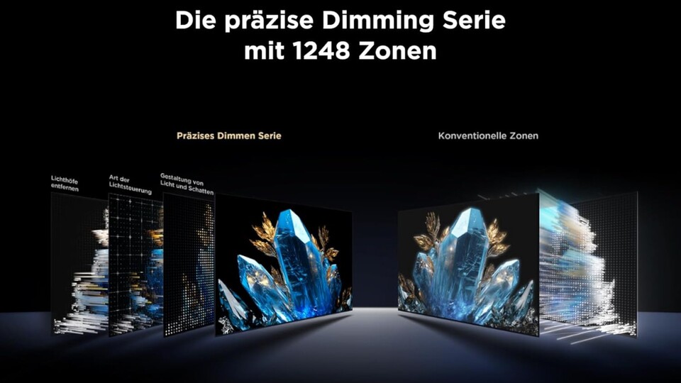 Das Mini-LED-Display und die zahlreichen Dimming-Zonen sind der Hauptgrund, weshalb der TCL C7K nicht weit von der Bildqualität eines viel teureren OLED 4K-Fernsehers entfernt ist.