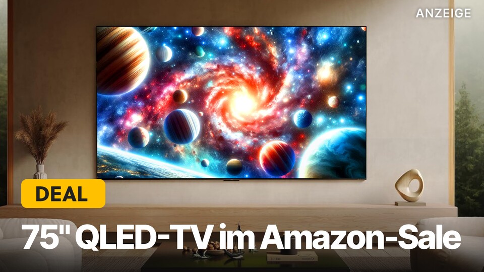 Hohe Bildqualität und eine stattliche Größe zu einem moderaten Preis: Mit diesem QLED 4K-Fernseher aus 2025 macht ihr im Amazon-Angebot jetzt ein echtes Schnäppchen!