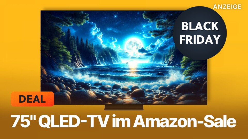 Frühes-Black-Friday-Schnäppchen: Bei Amazon gibts diesen QLED 4K-Fernseher mit 75 Zoll jetzt im Sonderangebot.