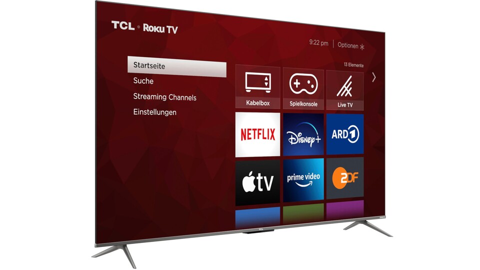 Der TCL RP630 unterstützt die allermeisten großen Streaming-Dienste wie Amazon Prime Video, Netflix und Disney+.