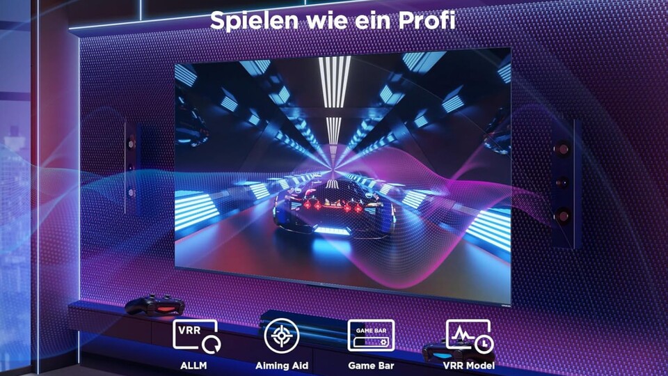 Der 4K-TV TCL T8B bietet trotz seines günstigen Preises hervorragende Gaming-Features.