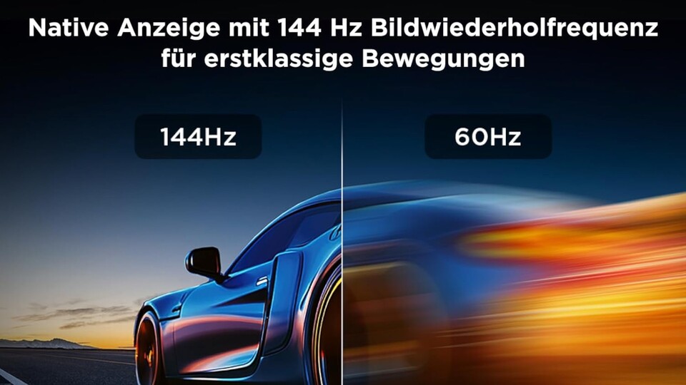 Das 144Hz-Display des TCL T8C 4K-Fernsehers sorgt für eine flüssige Darstellung schneller Bewegungen.
